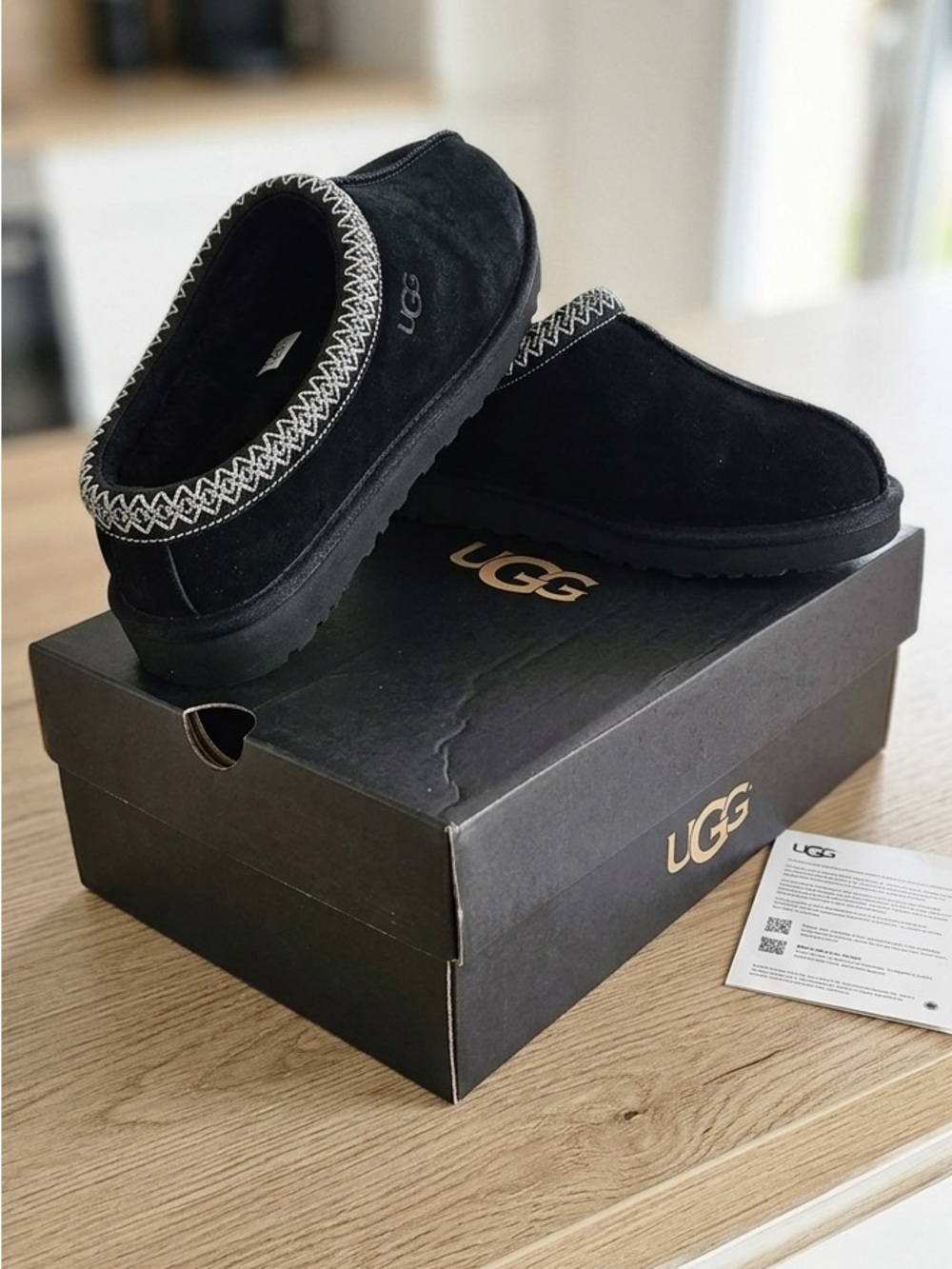 UGG BLACK TASMAN II US SIZE : 10